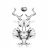 Mystic detailed deer tattoo design by Lordspynal