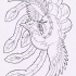 Nesty uncolored cartoon phoenix tattoo design by Laranj4