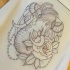 New school circus elephant head and a rose tattoo design