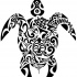 Nice black tribal polynesian turtle tattoo design