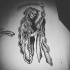 Morte dotwork agradável com um desenho de tatuagem de foice