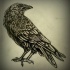 Nice dotwork raven tattoo design