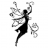 Nice flying fairy and curl decorations tattoo design