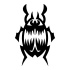 Nie black-ink bug figure tattoo design