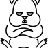 Offended cartoon outline rodent tattoo design