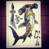 Old school tiger hummer shark and thick dagger tattoo design