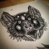 Original black-and-grey animal head tattoo design