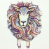 Original fluffy sheep with rainbow fur tattoo design