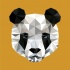 Original geometric panda portrait tattoo design