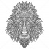Original grey-ink patterned baboon muzzle tattoo design