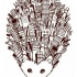 Original hedgehog with whole city on back tattoo design