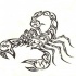 Ornate tribal scorpion tattoo design by Maemoryan