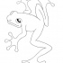 Outline cartoon frog tattoo design