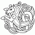 Outline celtic style horse tattoo design