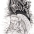 Morte de lapiseira e anjo adormecido sob tatuagem de Natyne