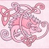Pink celtic hedgehog tattoo design