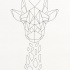 Plain geometric giraffe muzzle tattoo design