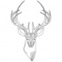 Plain outline deer tattoo design
