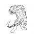 Plain outline tiger tattoo design