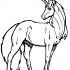 Plain outline unicorn creature tattoo design