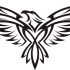 Plain tribal eagle tattoo design
