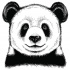 Pleased panda bead portrait tattoo design