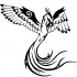 Design de tatuagem de phoenix crescente de tinta blak por Only Ono
