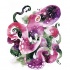 Purple-and-black space octopus embracing a little girl tattoo design