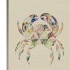 Rainwow-colored geometric-shaped crab tattoo design