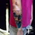 Tatuagem realista de caveira 3d no antebraço