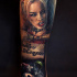 Realistic Harley Quinn tattoo on arm3