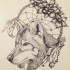 Remarkable grey wolf and indian dream catcher tattoo design
