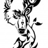 Romantic black-contour wolf and thorned rose tattoo design