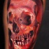 Tatuagem de caveira vermelha assustador por Robert Zyla