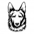 Severe outline german shepherd muzzle tattoo design