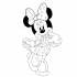 Shy uncolored outline Minnie Mouse tattoo design