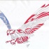 Simple american flag color eagle tattoo design