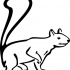 Simple animated curious outline squirrel tattoo design