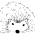 Simple big outline hedgehog tattoo design