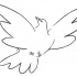 Simple black-line dove tattoo design