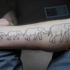 sospeso dai racconti famiglia elefante semplice tatuaggio su stinco