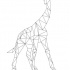 Simple geometric giraffe in full height tattoo design