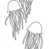Simple jellyfish trio tattoo design
