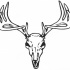 Simple outline deer skull tattoo design