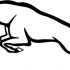 Simple strong outline running ram tattoo design