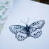 Small black-color butterfly tattoo design