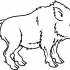 Small cartoon outline boar pig baby tattoo design