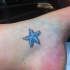 piccolo 3D stella marina blu tatuaggio su piede