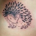 Tatuaje  de erizo estilizado bonito