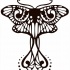 Splendid black outline moth tattoo design